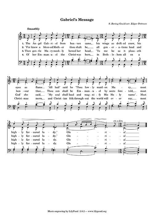 Gabriels Message, SATB, Pettman